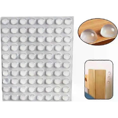 100 Stück transparente, selbstklebende, runde Silikon-Gummipuffer, weiche, rutschfeste Stoßdämpfer-Fußpads (1/4)