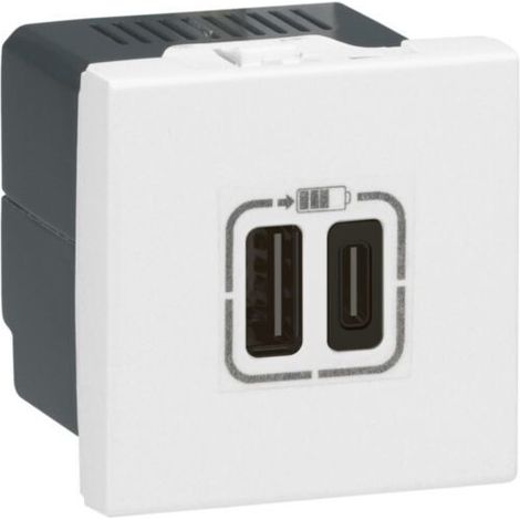 Legrand MSC 2XUSB-A+C 2MOD 3A ULTRAWS (077592 MOSAIC)