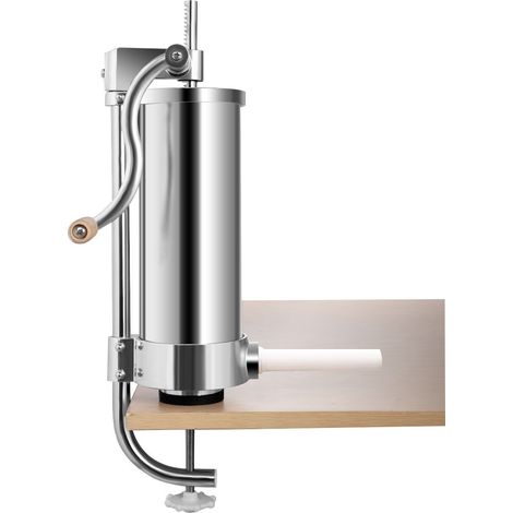 COSTWAY 3,6L Wurstfuellmaschine Wurstspritze Wurstpresse Wurstfueller Edelstahl Inkl. Fuelltuellen