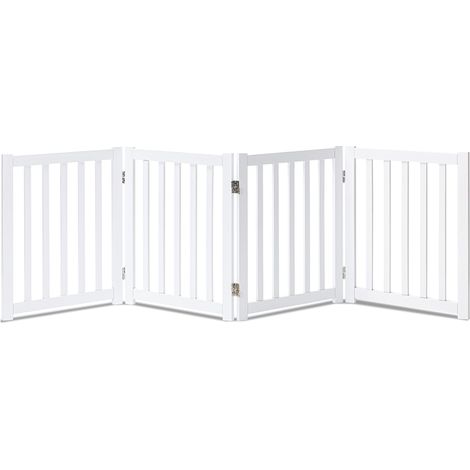 Barrière Pliable en Bois de chêne pour Animal Domestique, pour Chien et Chat, barrière de sécurité pour Animal Domestique avec Collier pour Animal Domestique pour Maison, Porte, escaliers (1/5)