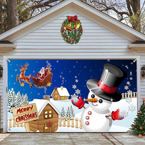 77 X 200 Cm Sticker Portecautocollant Poster De Porte 3d Pre Nol Donnant Aux Enfants Des Cadeaux De Nol Vinyle Affiche De Porte Sticker Mural Papi