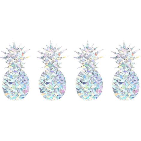 4 feuilles d'autocollants colorés arc-en-ciel pour vitres, film adhésif décoratif 3D effet vitrail, autocollant en verre dépoli-20X10.6CM-Colorful (1/3)