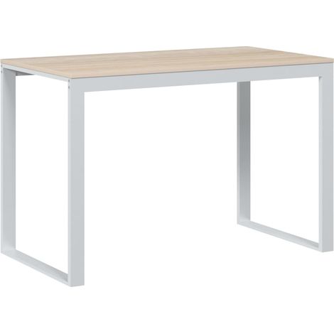 Scrivania tavolo postazione di lavoro mobile per computer studio e rovere 110 x 60 x 73 cm Truciolato marrone 020023720