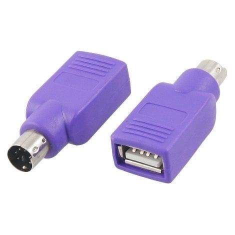 Adaptador USB a PS2 para teclado  Morado (1/5)