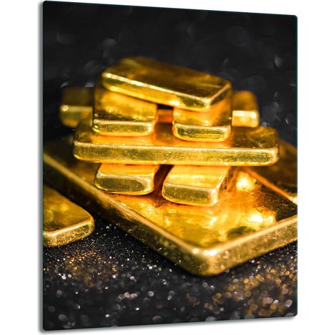 Glasplatte, Tischplatte, 40x52 cm, Gold (1/5)