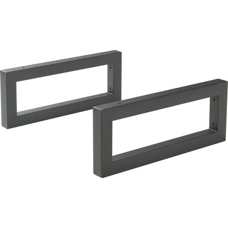 Set de 2 escuadras para estante acero 50 x 20 cm negro 030009733 (1/4)