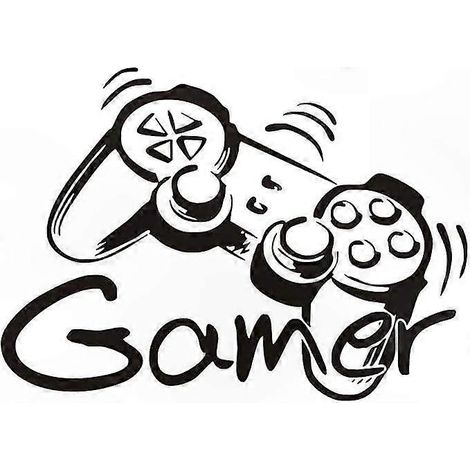 Décor mural adhésif vinyle 42x30cm, stickers muraux gaming pour chambre, salon, espace enfants, art mural autocollant pour décoration intérieure (1/5)