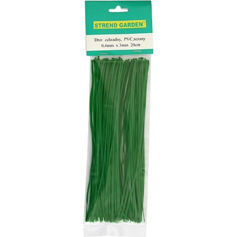 Draht GardenTwist PVC, 0,4x3 mm, L-300 mm, Bindedraht, Packung 100 Stk.