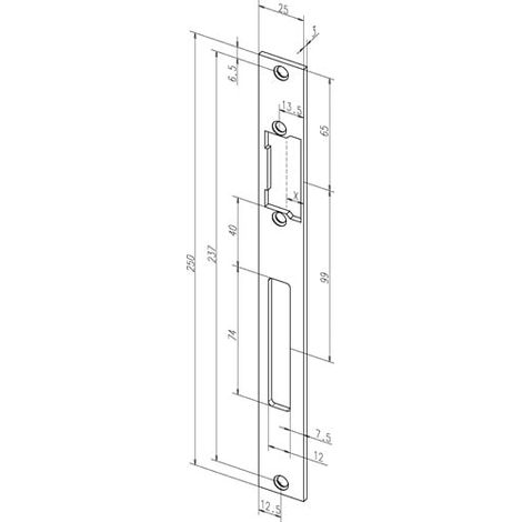 Fermeture plate 691 VA avec kit B.25xL.250mm DIN L/D (1/3)