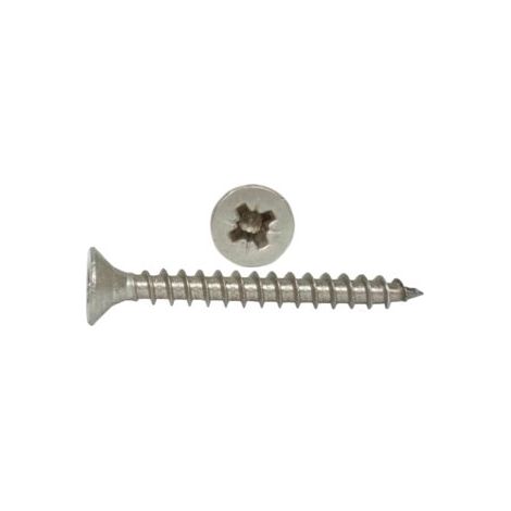 Vis à bois à tête fraisée en acier inoxydable 6x60, lot de 25 (1/5)