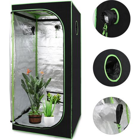 Jiubiaz Growbox 80x80x180cm Professionelles Growzelt, ideal für Tomaten Salat Kräuter (1/5)