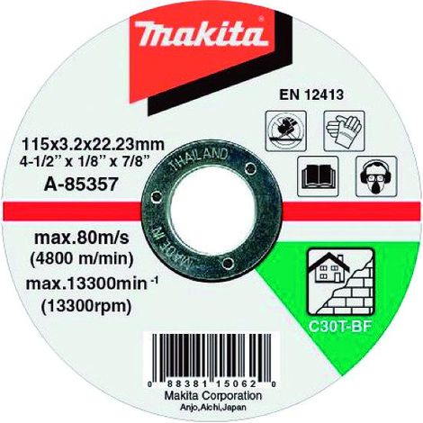 DISQUE A TRONCONNER TMAT 125X3 C30T 2G MAKITA A-85363