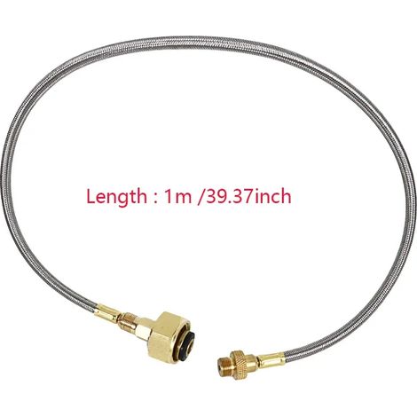 Adaptateur de remplissage de propane pour réchaud de camping, tuyau de raccordement pour bouteille de gaz, adaptateur pour brûleur extérieur, connecteur de tuyau pour bouteille de GPL, réchauds de cui (1/3)