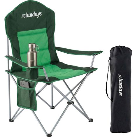 Folding Camping Chair - High Back, Padded Seat, Carry Bag (1/5)
