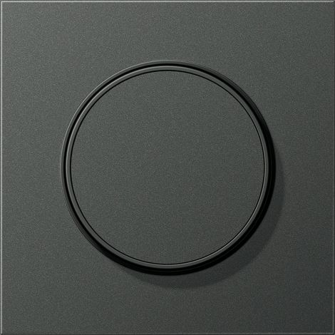 Jung Abdeckung mit Drehknopf 1fach, Aluminium lackiert, Serie LS, anthrazit AL 1740 AN