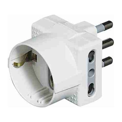 BTIS3611DBOX Esp. Adattatore TRIS - 1 presa tedesca 2 prese bipasso 10/16A bianco