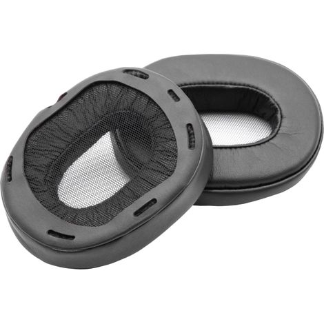 vhbw Almohadillas oídos de repuesto compatible con Sony MDR-1R, MDR-1A-DAC, MDR-1A, MDR-1ABT auriculares, cascos - negro (1/2)