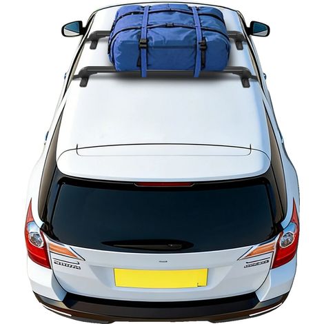 Barras de techo para coche, 100 cm de largo, carga estática de 75 kg, carga dinámica de 45 kg, material de aluminio, instalación no destructiva. (1/5)