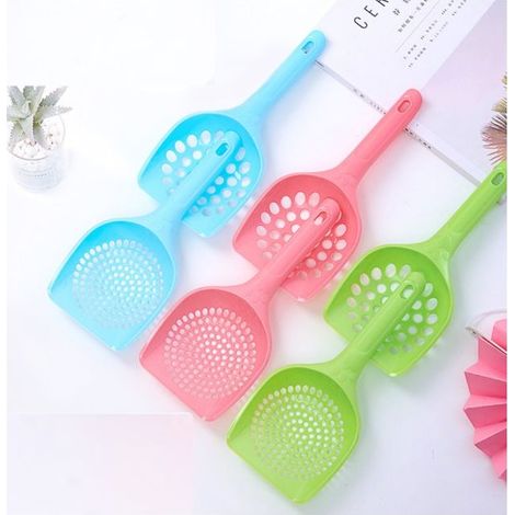 Pelle à litière pour chat en plastique, pelle à caca de chat, fournitures de nettoyage pour chat, lot de 6 pièces (1/5)
