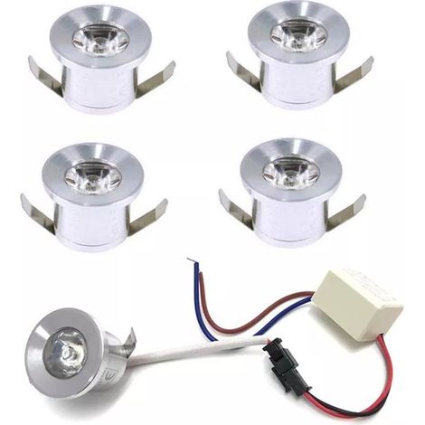 Kit 5 Faretti Luce Calda 3000k Faretto Led A Incasso Silver P31-5c