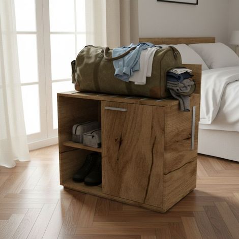 Portavaligie design da camera - Contenitore multiuso con griglia di aerazione - Quercia