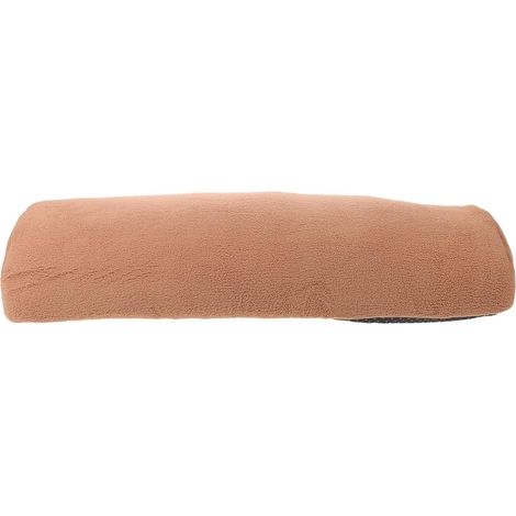 Coussin Repose-Jambes pour Fauteuil inclinable : 54 x 25 x 9 cm - Coussin Demi-Lune pour Reposer Les Pieds sous Les Genoux - Repose-Jambes pour Fauteuil/canapé, Marron Clair (1/5)