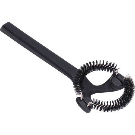 Brosse de nettoyage amovible pour machine à café, anti-brûlure, en nylon, ronde, 51 mm / 2 pouces (1/5)