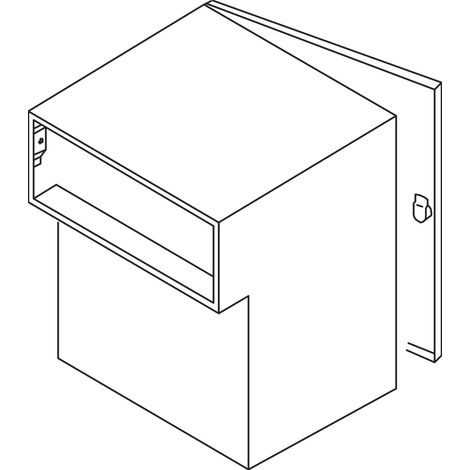 RENZ Durchwurfbriefkasten gerade,300x330x205 mm,Mauerstärke 225mm,Stahl verzinkt