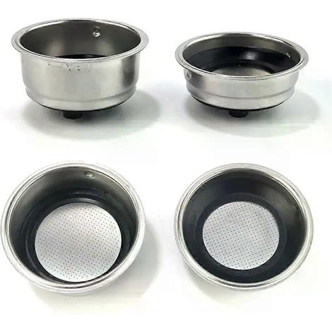 51 mm Edelstahl-Kaffeefilterkorb, abnehmbarer Filter für Einzel- und Doppeltassen, Zubehör für Kaffeemaschinen für Zuhause und Büro (1/4)