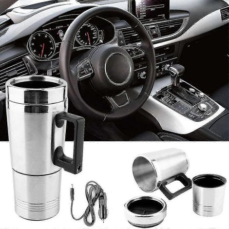 Bouilloire électrique 12 V pour voiture, en acier inoxydable, idéale pour chauffer l'eau, le café ou le thé. (1/5)