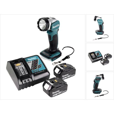Makita DML 802 RM 18 V Li-Ion Cordless Worksite Lamp + 2x 4.0 Ah Baterías + Cargador (1/5)