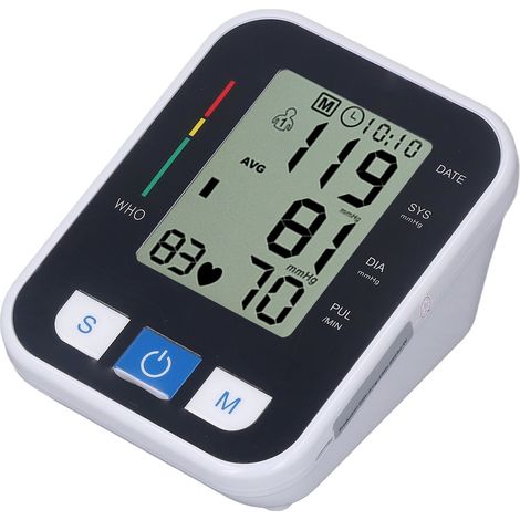 Oberarm-Blutdruckmessgerät mit LCD-Anzeige, 2 Benutzermodi und Speicher für 99 Messwerte (1/5)