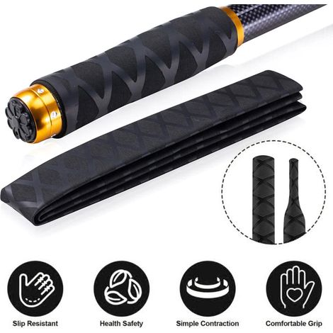 Canne à pêche tube thermorétractable antidérapant étanche poignée raquette badminton guidon vélo manchon thermorétractable (1/5)