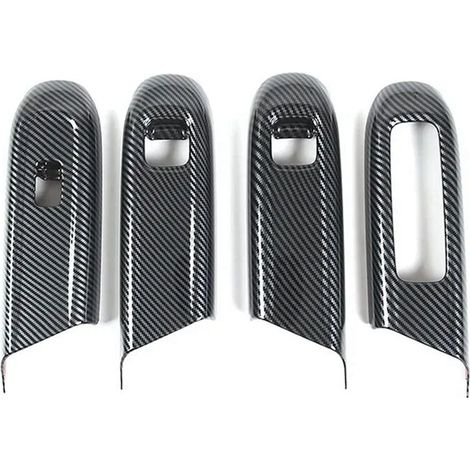 Cache-interrupteur de lève-vitre pour Mercedes-Benz Classe E W214 (modèle 2024), garniture intérieure en fibre de carbone.