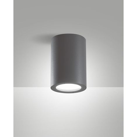 Luminaire extérieur Fabas Luce Manu Dark Grey aluminium gris Ø 10,8 cm E27 IP54 réf. 6565-61-294 (1/3)