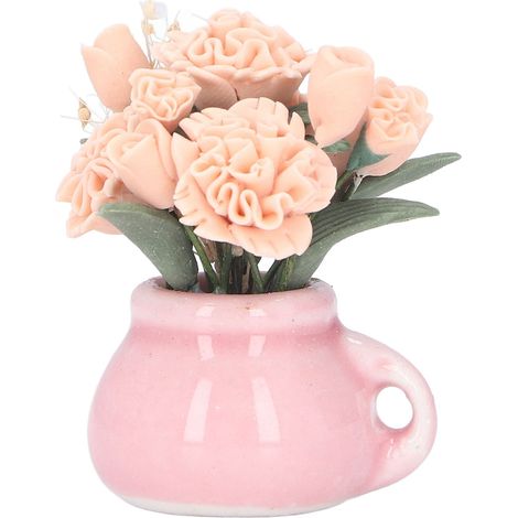 Mini composition florale, modèle miniature exquis à l'échelle 1:12, accessoire pour maison de poupée, à partir de 3 ans. (1/5)