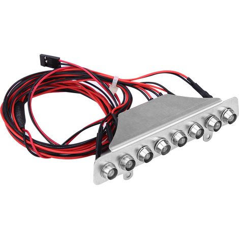 Barre lumineuse à 8 LED blanches et rouges pour feu arrière, accessoire pour camion RC TRAXXAS UDR 1/7 (1/5)
