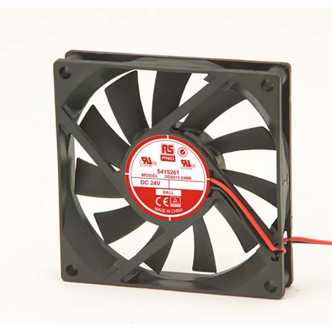 Ventilateur axial RS PRO 24 V dc, 39.1m³/h, 80 x 80 x 15mm, 3.6W ( Prix pour 1 ) (1/3)
