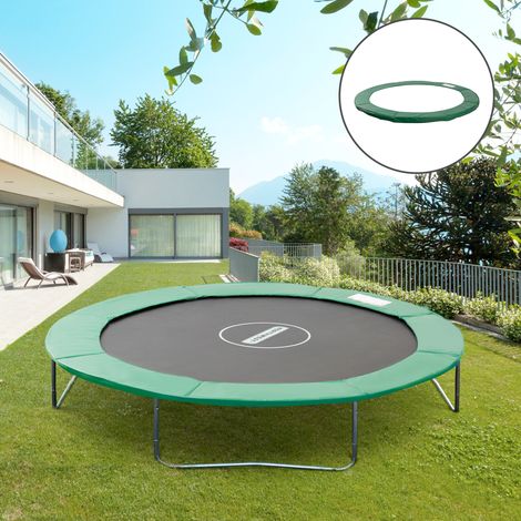 Telo di protezione imbottito per trampolino, bordo di sicurezza per trampolini con diametro Ø244 cm, verde (1/5)
