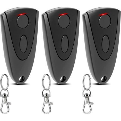 Lot de 3 émetteurs portatifs pour porte de garage Novoferm - 433,92 MHz - Télécommande 2 canaux - Pour novotron 502/504/512/514 (1/5)