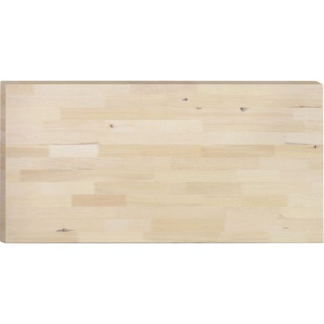 Plateau de table en pin 160 x 80 cm brut – Bois certifié PEFC – Prêt à peindre ou vernir – Pour 6 personnes – Astigarraga