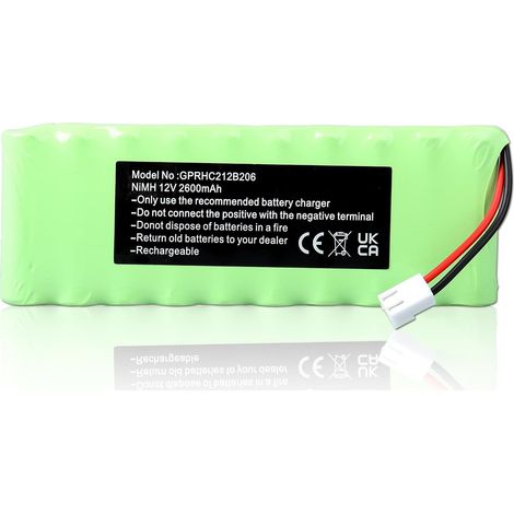 12V/2600 mAh GP210AAHCB10BMX, GPRHC212B206 Batterie de Rechange pour Roller Shutter Control, WDT-S RT2-SF Solar Funk G2/G3/G4 CCTV, External Roller Shutter ZRO SF (1/5)