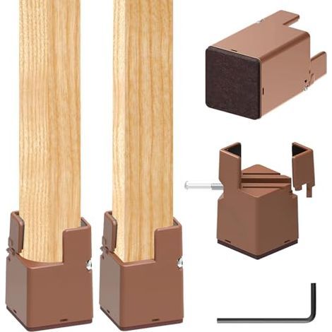 [JAMAIS UTILISÉ] rehausseurs de meubles de 5 cm, rehausseurs de lit réglables avec pince à vis, rehausseurs de chaise robustes, rehausseurs de meubles pour pieds de chaise carrés et ronds de 22 à 42 m (1/5)