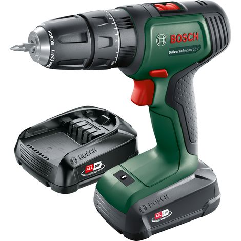 Bosch Perceuse percussion UniversalImpact 18 2 batteries 1,5Ah coffret
