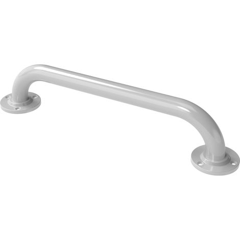 Nymas NymaPRO Round Flange Robust Steel Grab Rail 35mm Diameter 450mm Length - White (1/2)