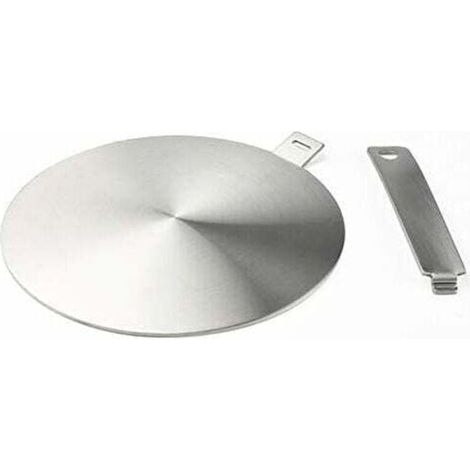 Induktionsadapter, Konverterscheibe für Induktionskochfeld, Wärmeverteilungsplatte mit abnehmbarem Griff und Sockel, 20 cm