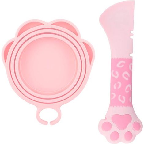 La comida para mascotas se puede tapar con una cuchara: un juego de utensilios multifuncionales con forma pata comida gatos perros: tapa cuchara