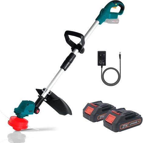 Tondeuse à Gazon électrique sans balais 28000 TR/Min Coupe-Herbe sans Fil Longueur Coupe réglable Outils de Jardin Peuvent Utiliser (Color : 2 Batteries 1 Plug, Size : Small) (1/5)