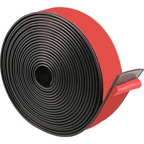 Selbstklebender Gummistreifen – 25 mm (B) x 1,5 mm (T) x 300 cm (L) – Neopren-Dichtungsstreifen mit Kleberückseite – Rolle mit starkem Gummiband für Heimwerkerverbindungen (1/3)