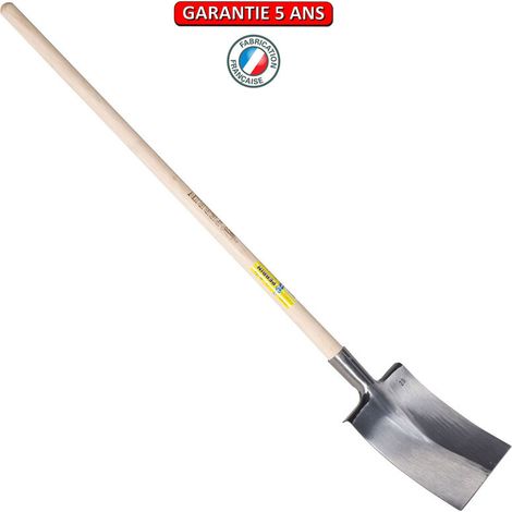 OUTILS PERRIN Bêche Bretagne polie 30 tranchant droit manche pomme (1/2)